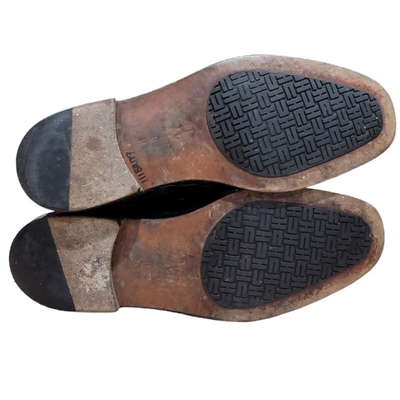 Cole Haan Collection Men's Brown Leather Croc Design Slip On Loafers Size 9 M - Picture 11 of 12